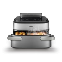 Friggitrice ad aria DualBasket 9.5L con funzione vapore Philips PED