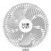 Ventilatore da tavolo oscillante portatile Muvip 12W, diametro 19 cm - 4 velocità - Oscillazione fino a 70º - Angolo regolabile fino a 90º - Autonomia della batteria fino a 11 ore - Bianco
