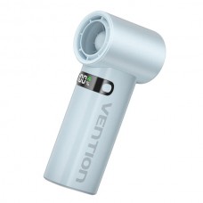 Ventilatore portatile Vention PBE - Velocità massima 17000 giri/min - Livelli di velocità regolabili da 1 a 100 - Batteria da 3000 mAh - Display a LED - Connessione USB-C - Leggero e compatto - Blu