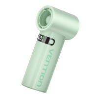 Ventilatore portatile Vention PBE - Velocità massima 17000 giri/min - Livelli di velocità regolabili da 1 a 100 - Batteria da 3000 mAh - Display a LED - Connessione USB-C - Leggero e compatto - VERDE