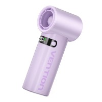 Ventilatore portatile Vention PBE - Velocità massima 17000 giri/min - Livelli di velocità regolabili da 1 a 100 - Batteria da 3000 mAh - Display a LED - Connessione USB-C - Leggero e compatto - VIOLA
