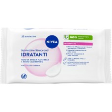 NIVEA Salviettine Struccanti Idratanti 25 Pezzi pelle secca e sensibile [Quantità minima 12 pezzi]