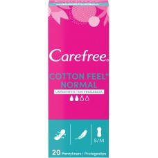 Carefree Pantyliners estratto cotone traspirante, confezione da 20  [Quantità minima 12 pezzi]