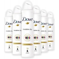 Dove Deodorante Antitraspirante Spray Invisible Dry, Maxi Formato, da 250 ml [Quantità minima 6 pezzi]