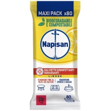 Napisan Salviette Disinfettanti Sgrassanti al Limone,   [Quantità minima 5 pezzi]