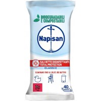 Napisan Salviette Disinfettanti Total Protectio, Confezione da 40  [Quantità minima 5 pezzi]