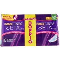 Lines Assorbetni Seta Ulta con ali Lungo 18 Pezzi, [Quantità minima 4 pezzi]