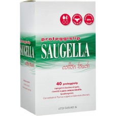 Saugella Cotton Touch Proteggislip Esterni Ad Azione Antiodore Adesivi In Cotone Ipoallergenici 40 Pezzi   [Quantità minima 24 pezzi]
