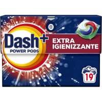 Dash Power Pods + Extra Igienizzante, Detersivo In Capsule, 19 Lavaggi, [Quantità minima 4 pezzi]