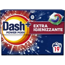 Dash Power Pods + Extra Igienizzante, Detersivo In Capsule, 19 Lavaggi, [Quantità minima 4 pezzi]